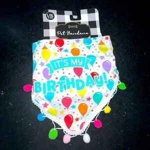NWT DOG BIRTHDAY BANDANNA SZ L/XL